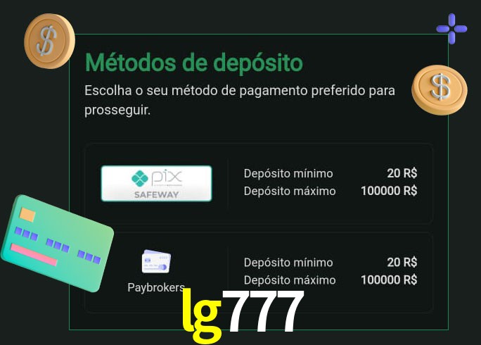 O cassino lg777 oferece uma grande variedade de métodos de pagamento